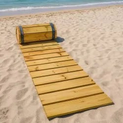Wooden beach path - per meter